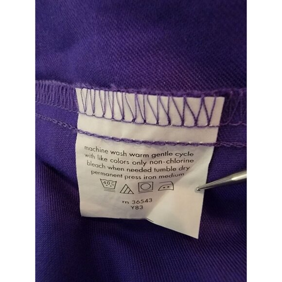 Geoffrey Beene Mens Fitted No Iron Dress Shirt 15.5 32/33 Purple Button-Up Long - Picture 3 of 3